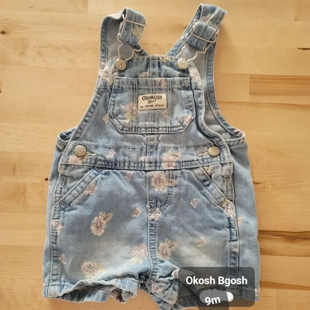 Infant Baby Girl Clothes Lot 9m 12m, Osh Kosh Carter's NWT One Piece Denim
